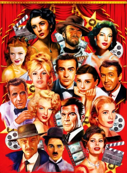 Anatolian 1000 Parça Hollywood Stars Puzzle - Serhat Filiz