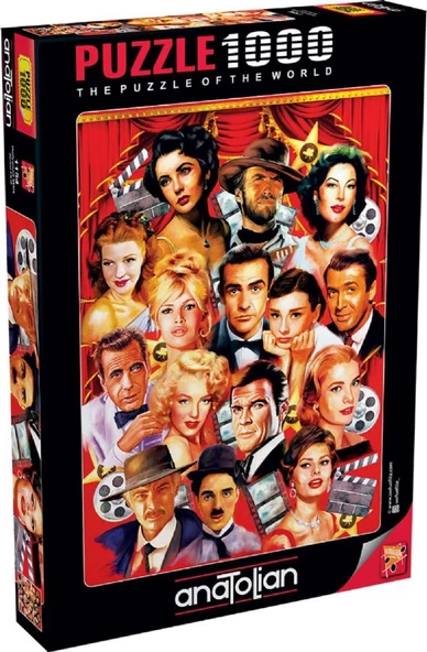 Anatolian 1000 Parça Hollywood Stars Puzzle - Serhat Filiz - Resim 2