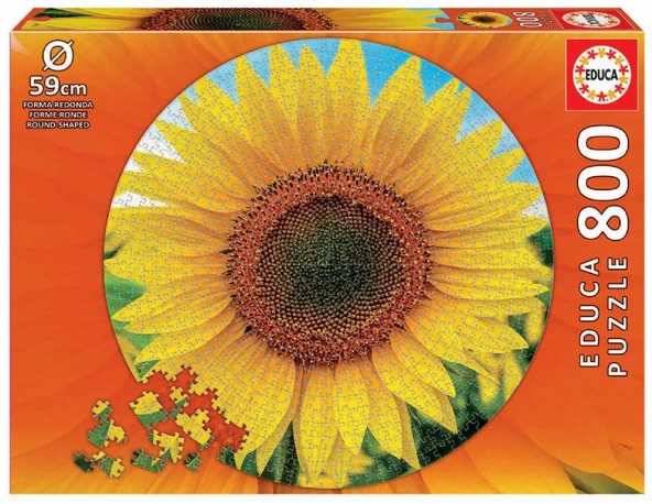 Educa 800 Parça Ayçiçeği Yuvarlak Round Puzzle ürün görseli