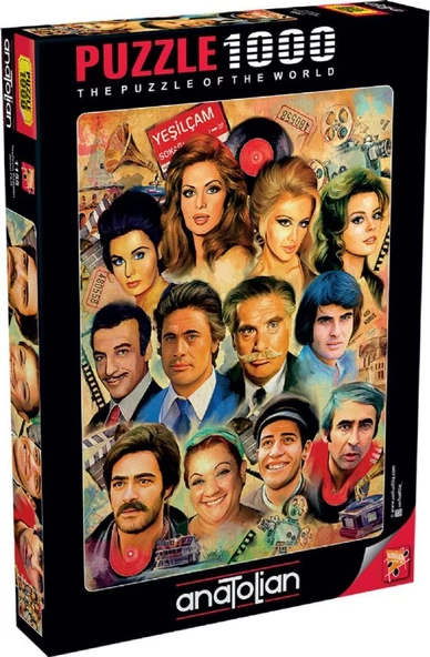 Anatolian 1000 Parça Yeşilçam Yıldızları Puzzle - Serhat Filiz - Resim 2