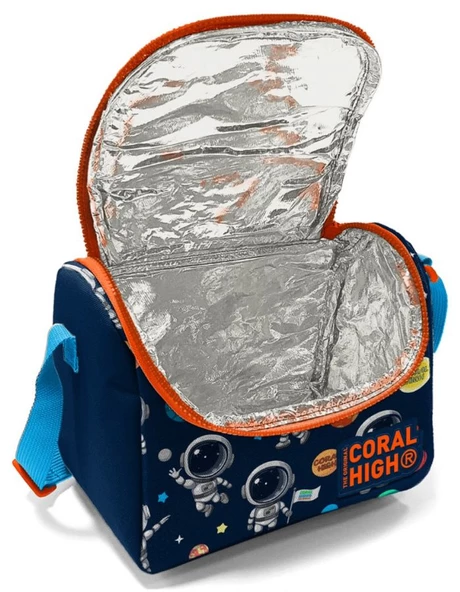 Coral High Lacivert Mavi Astronot Erkek Çocuk Beslenme Çantası Seti - Resim 2