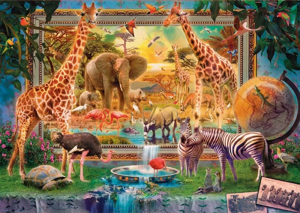 Educa 4000 Parça Savana Hayata Geliyor Puzzle