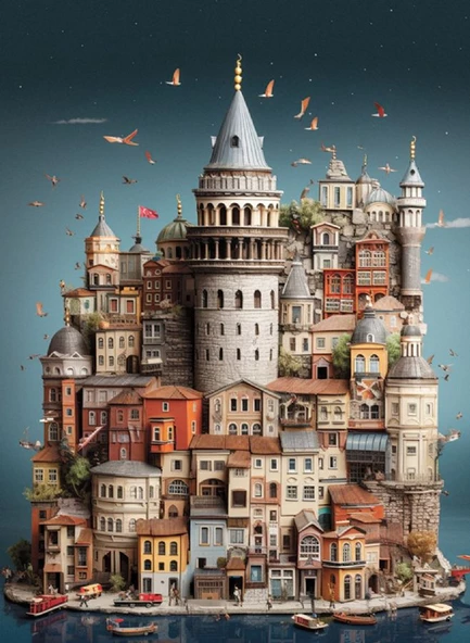Anatolian 1000 Parça Galata Puzzle - Yasin Yaman