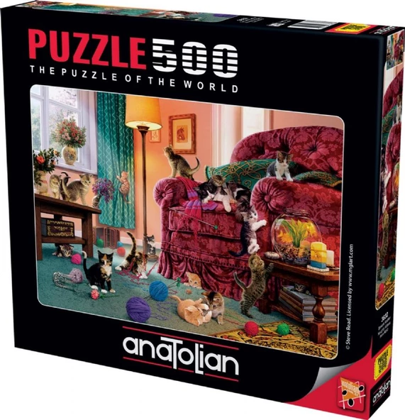 Anatolian 500 Parça Şımarık Kediler Puzzle - Steve Read - Resim 2