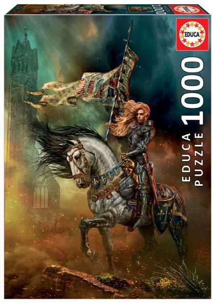 Educa 1000 Parçalı Joan of Arc -Jeanne d Arc Puzzle Yapboz - Resim 2