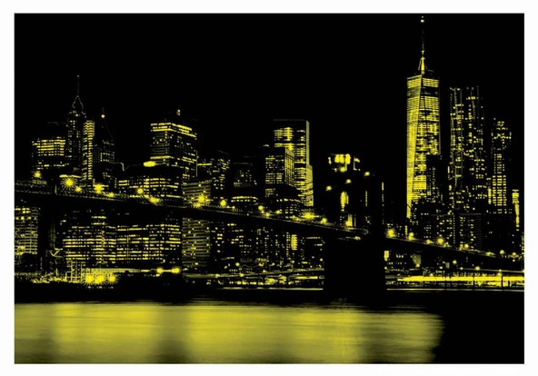 Educa 1000 Parça Brooklyn Köprüsü Neon Karanlıkta Parlayan Puzzle - Resim 3
