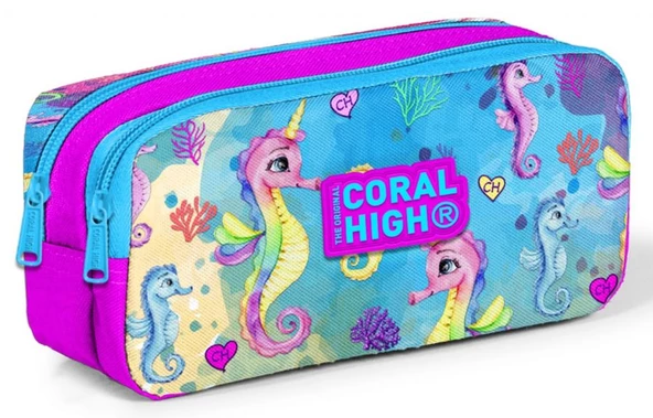 Coral High Pembe Denizatı Kız Çocuk Beslenme Çantası Seti - Resim 3