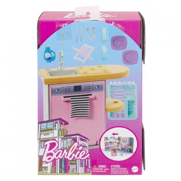 Barbie'nin Ev Dekorasyonu Oyun Setleri Mini Mutfak - HJV34