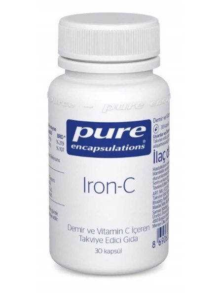 Pure Encapsulations Iron-C 30 Kapsül ürün görseli