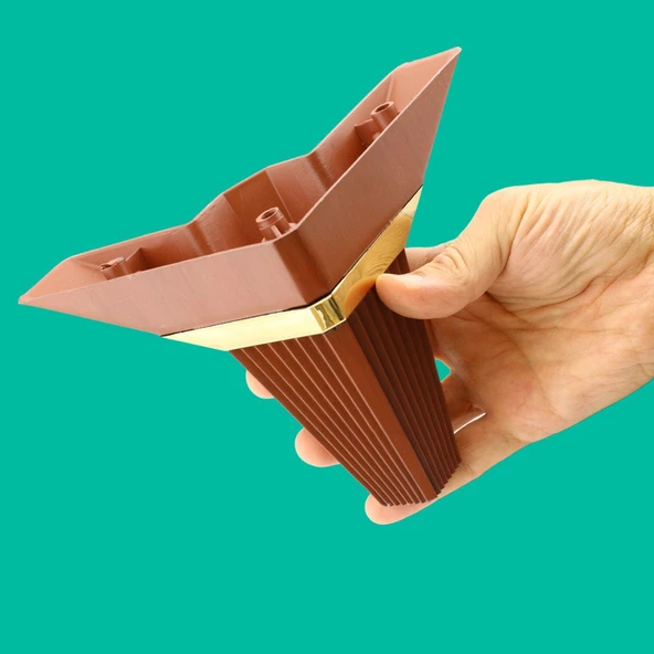 Alcazar Köşe 6'lı Set Mobilya TV Ünitesi Çekyat Koltuk Kanepe Destek Ayağı 12 cm Kahve M8 Civatalı - Resim 7