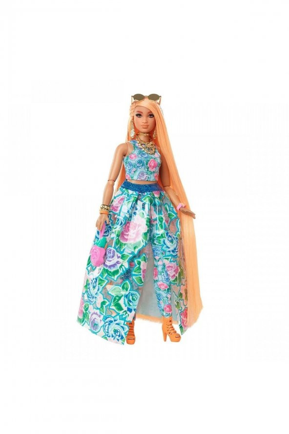 Barbie Extra Fancy Çiçekli Kostümlü Bebek HHN14 - Resim 2