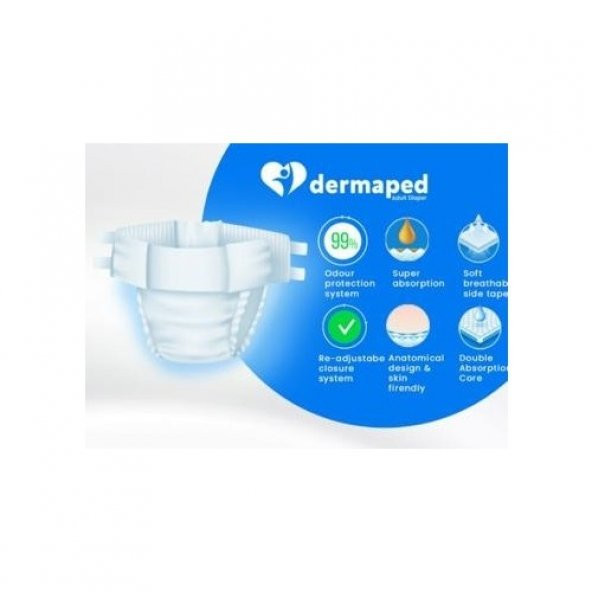 Dermaped Yetişkin Hasta Bezi Belbantlı Medium Orta Boy 30 Lu Paket