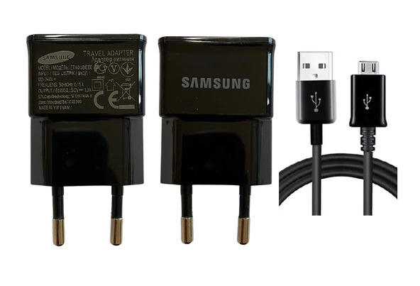 SAMSUNG ŞARJ CİHAZI ALETİ VE MİCRO USB KABLO