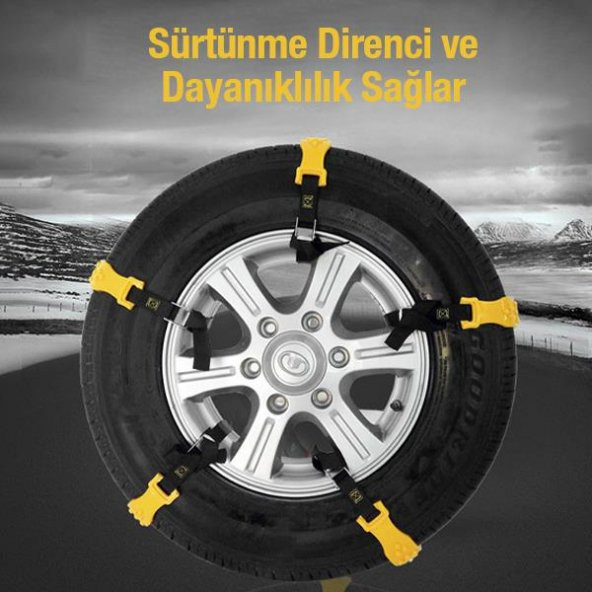 Coofbe Çantalı 10 Adet Araç Lastik Zinciri Ultra Dayanıklı Kar Zinciri Lastik Zinciri Anti-Slayt - 3