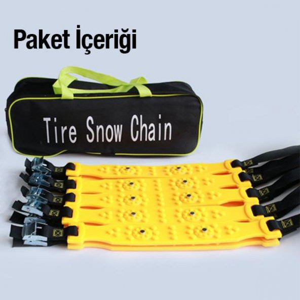 Coofbe Çantalı 10 Adet Araç Lastik Zinciri Ultra Dayanıklı Kar Zinciri Lastik Zinciri Anti-Slayt - 6
