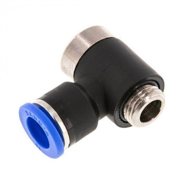 EPHF06-G04 PNÖMATİK AÇIK DÖNER DİRSEK 1/2''- 6 mm (PLS.FİT.)-5 Adet ürün görseli