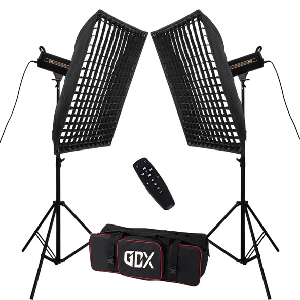 Gdx HD-200II C BiColor 2'li Işık Seti 200W Video Led Işığı