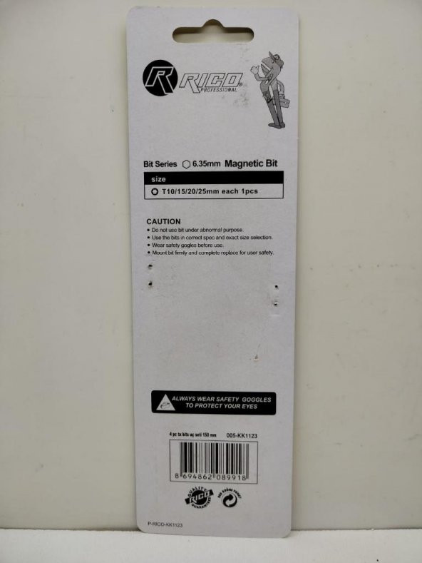 Rico Mıknatıslı Torx Bits Uç Seti 4 Parça KK1123 - 3