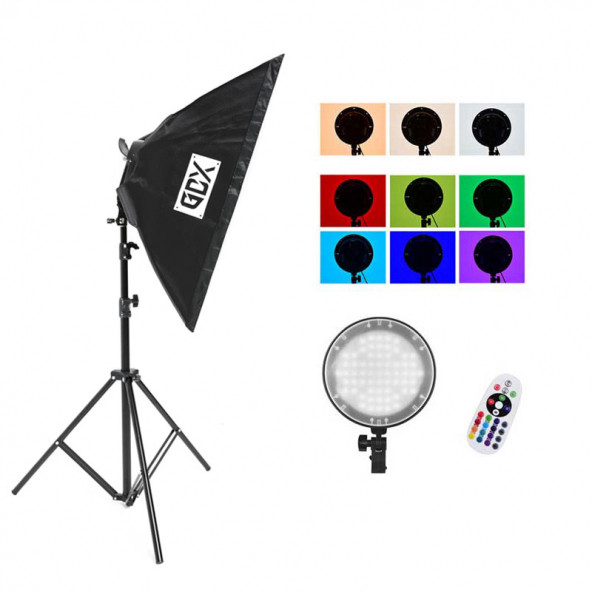 Gdx Pro TLB-500 RGB İkili Set - Fotoğraf & Video Çekim Işığı (Dimmerli) - Resim 5