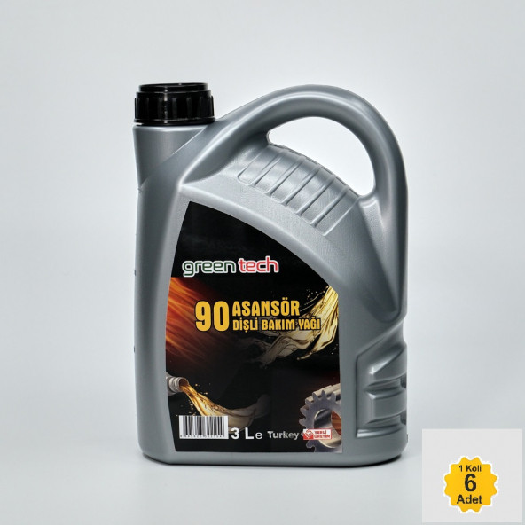 greentech 90 ASANSÖR DİŞLİ BAKIM YAĞI 3 LİTRE 1 KOLİ 6 ADET ürün görseli