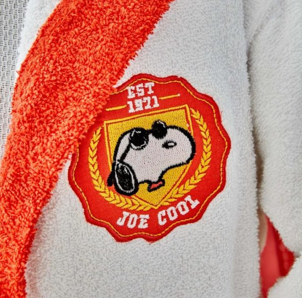 Karaca Home Çocuk Bornoz Seti 4-6 Yaş Peanuts Joe Nakışlı - 2