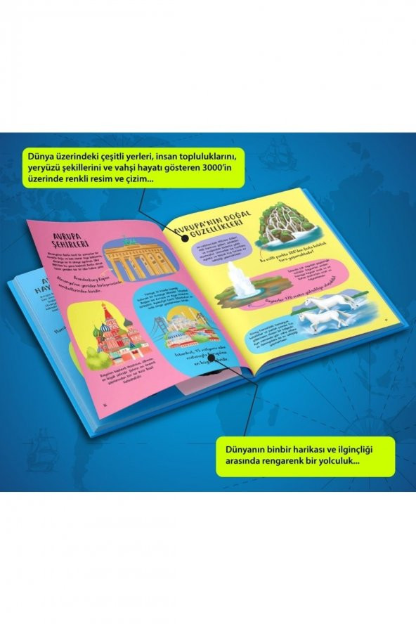Eğlenceli Çocuk Atlası (dev Boy, Karton Kapak, Renkli, Eğlenceli, Eğitici)