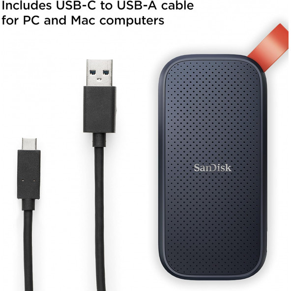 SanDisk Portable 2TB SDSSDE30-2T00-G26 800MB/s Taşınabilir SSD Disk - 3