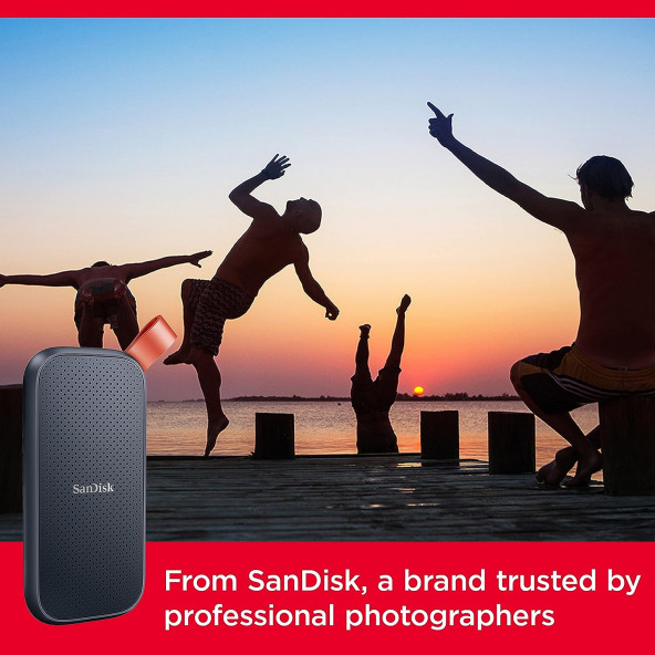 SanDisk Portable 2TB SDSSDE30-2T00-G26 800MB/s Taşınabilir SSD Disk - 5