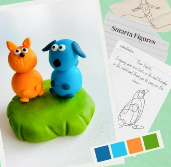 SMARTA KIDS HAVAYLA KURUYAN MODELLEME HAMURU NEON PEMBE 70GR - 2