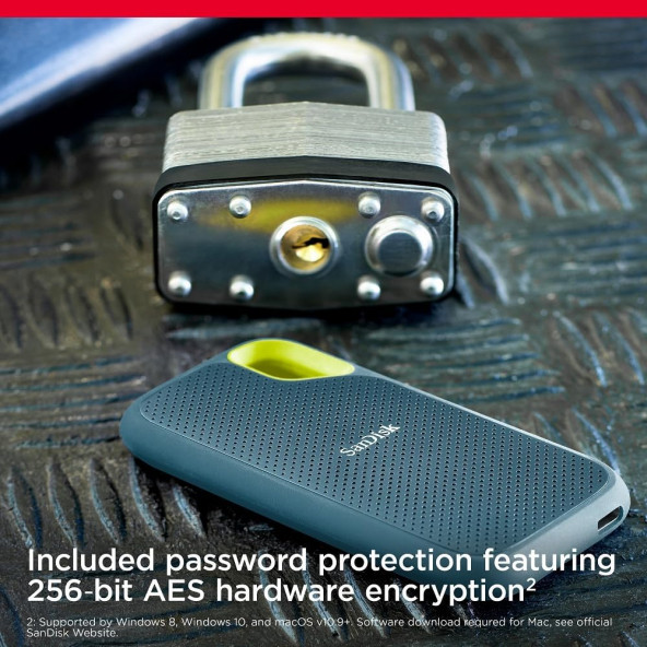 SanDisk Extreme 1TB SDSSDE61-1T00-G25M 1050MB/s Yeşil Taşınabilir SSD Disk - 3