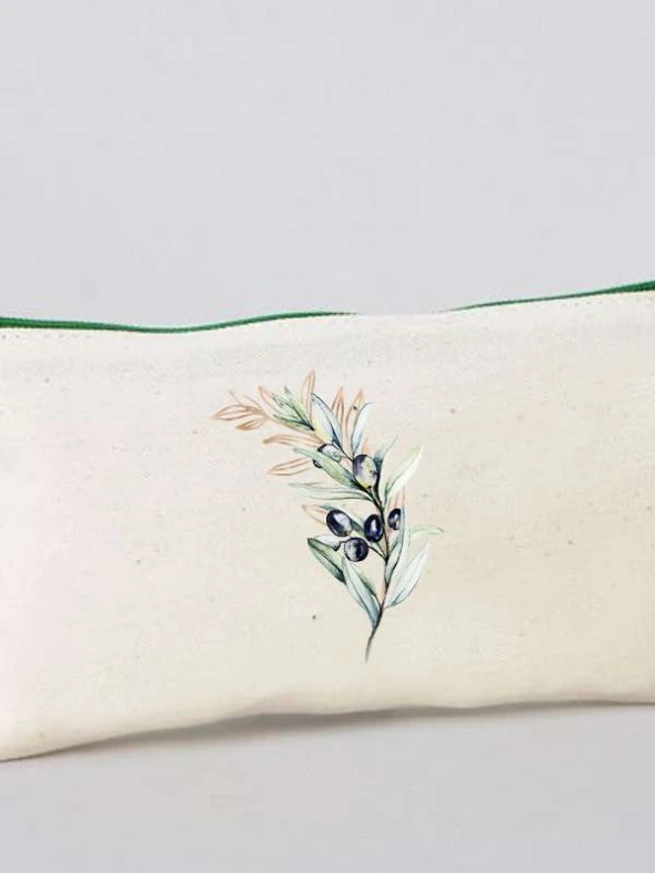 Gedene Zeytin Dalı Desenli Gabardin Kumaş Kalemlik - GDN20234005 - 3