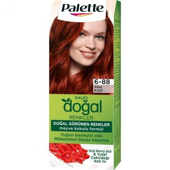 Palette Natural Doğal Renkler Saç Boyası 6-88 Ateş Kızılı