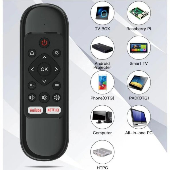 Wechip H6 Mini Uzaktan Kumanda Kablosuz Smart TV Android Tv Box için - 5