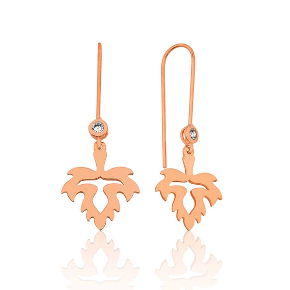 Gümüş Yaprak Sallantılı Küpe SL2206 ürün görseli