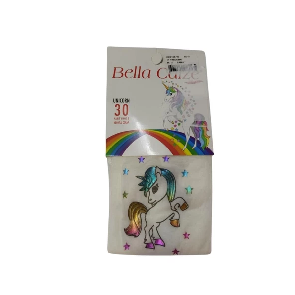 BELLA CALZE UNICORN DESENLİ KIZ KİLOTLU ÇORAP - 3