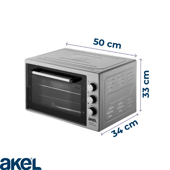 Akel Lambalı, Termostatlı, Çift Tepsili 32 Litre Midi Fırın Af280l - 9