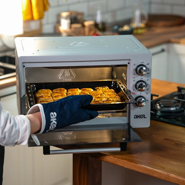 Akel Lambalı, Termostatlı, Çift Tepsili 32 Litre Midi Fırın Af280l - 6