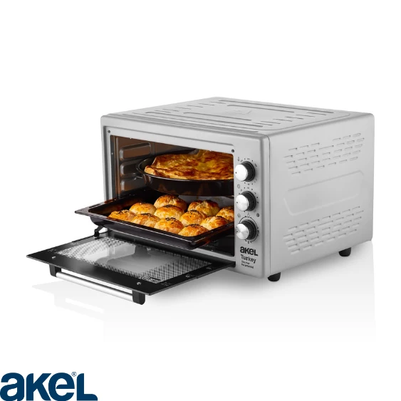 Akel Lambalı, Termostatlı, Çift Tepsili 32 Litre Midi Fırın Af280l - 4