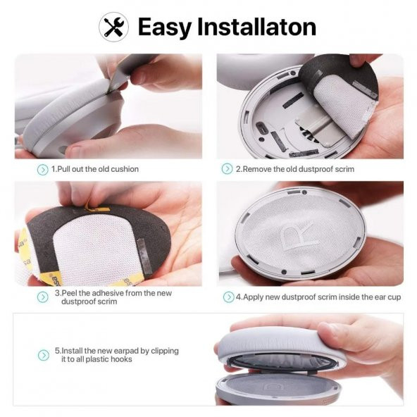 Bose NC700 Uyumlu Yedek Kulaklık Pedi - 5