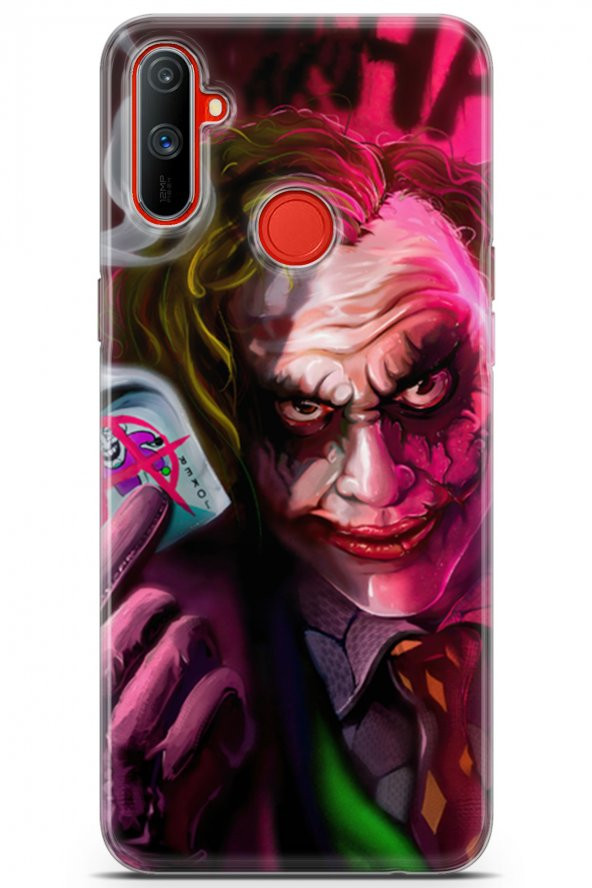 Realme C3 Uyumlu Kılıf Dc 23 Joker Kart Telefon Kabı Çok Renkli