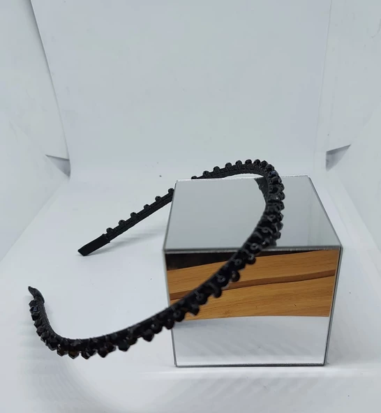 Parlak Boncuklu Işıltılı Abiye Tacı Genç Yetişkin - Resim 3