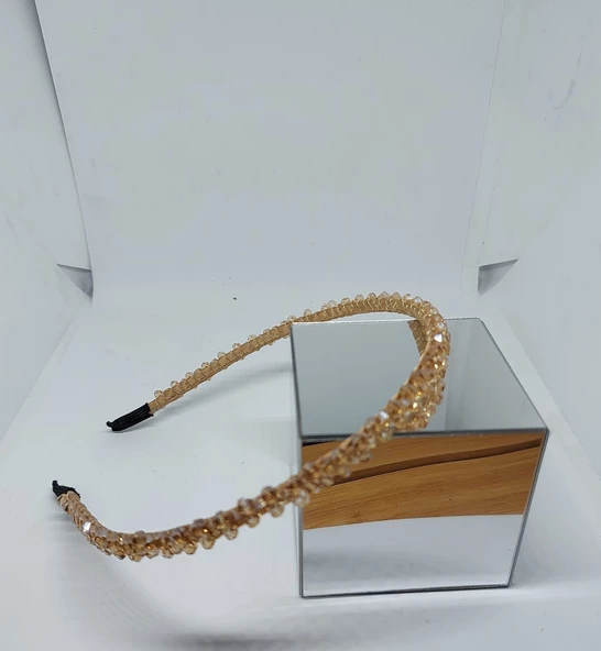 Parlak Boncuklu Işıltılı Abiye Tacı Genç Yetişkin - Resim 8