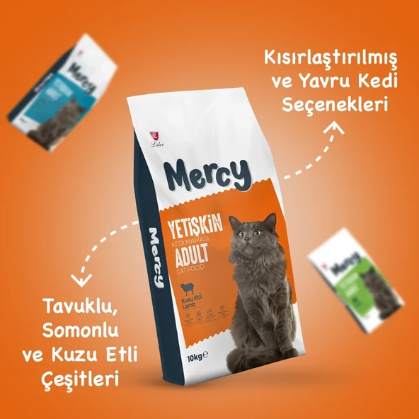 Mercy Kuzu Etli Yetişkin Kedi Maması 10 Kg - 4