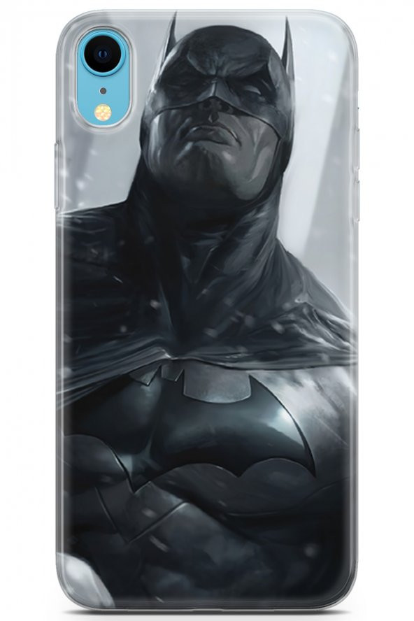 Apple iPhone XR Uyumlu Kılıf Dc 08 Batman DC Baskılı Kılıf Siyah