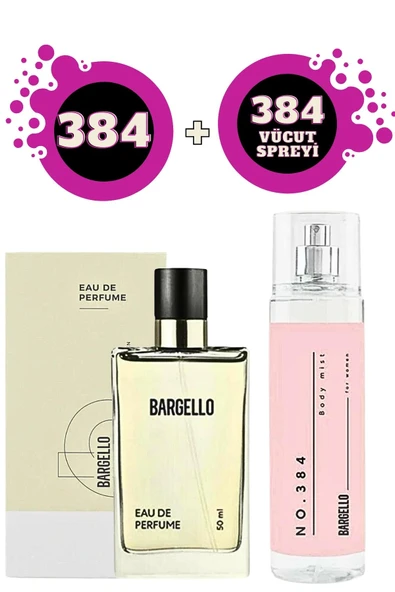 384 Edp 50 ml Floral Kadın Parfüm + NO:384 210 ml Body Mist Vücut spreyi