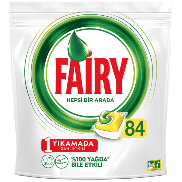 Fairy Hepsi Bir Arada Limon 84'lü Tablet