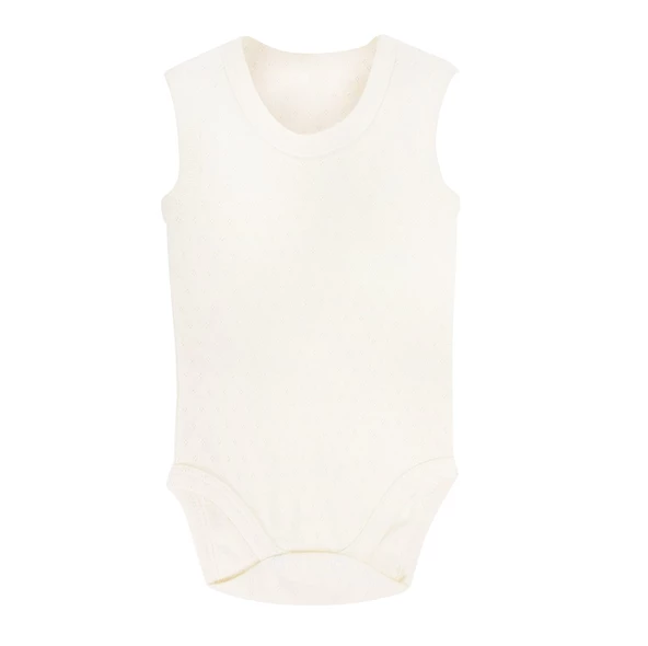 Sema Bebe Sema Baby Jakarlı Askılı Badi (Body) - Beyaz 9-12 Ay