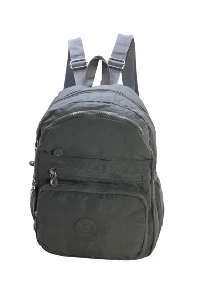 Klinkır Kumaş Sırt Çantası Orta Boy Çok Cepli Hafif Kumaş Yağmur Geçirmez - 3