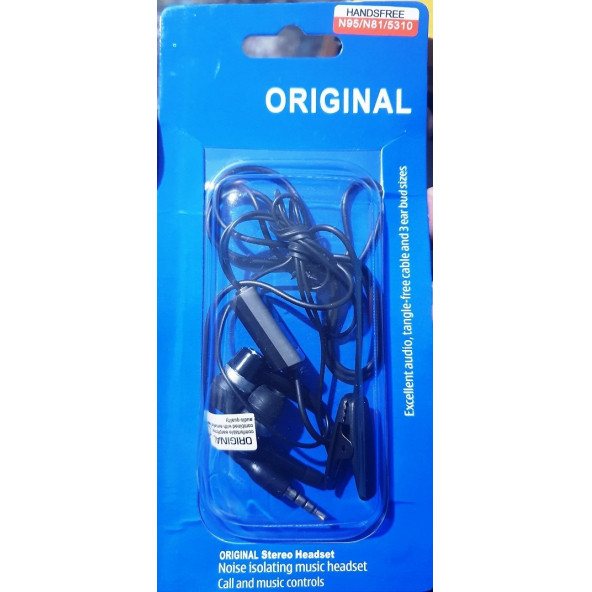 ORIGINAL 3.5 mm kulak içi stereo ses yalıtım kulaklık - 2