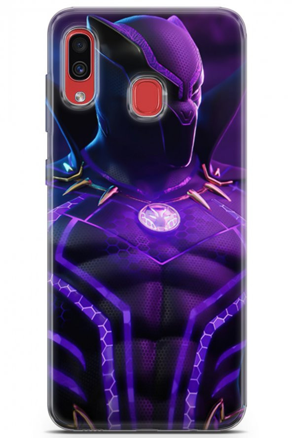 Samsung Galaxy A30 Uyumlu Kılıf Dc 13 Mor Panter Fortnite Case Kapak Mor